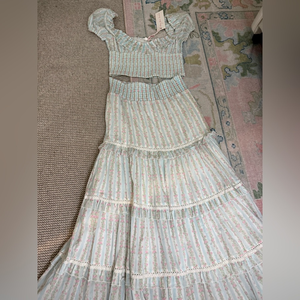 Floral Striped Maxi Dress